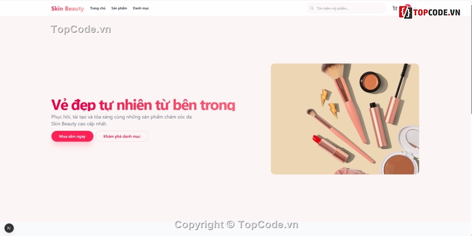 web làm đẹp,website đẹp,web mỹ phẩm,website mỹ phẩm,code web,website spa