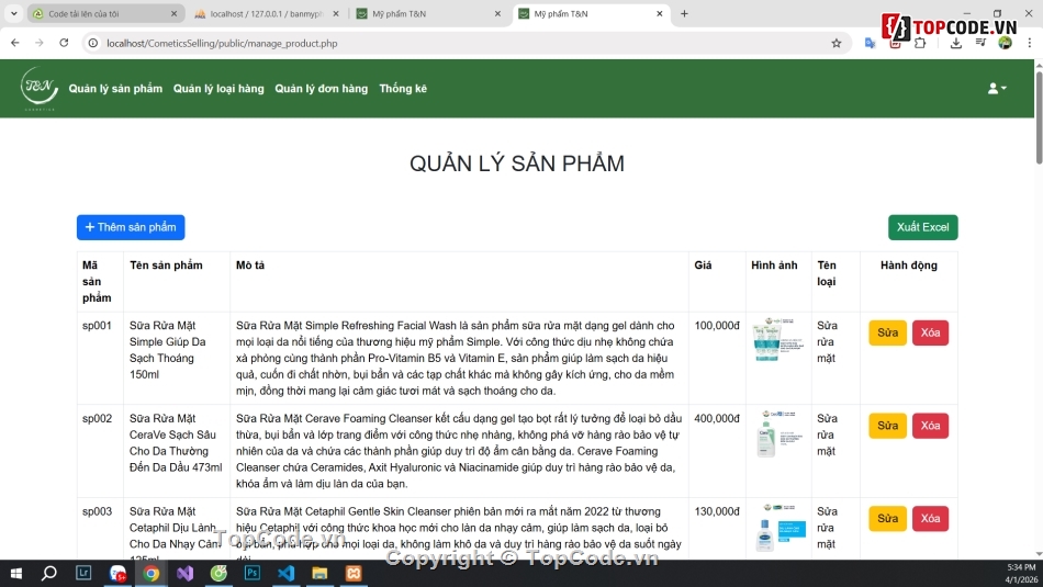 web mỹ phẩm,web làm đẹp,website mỹ phẩm,website spa