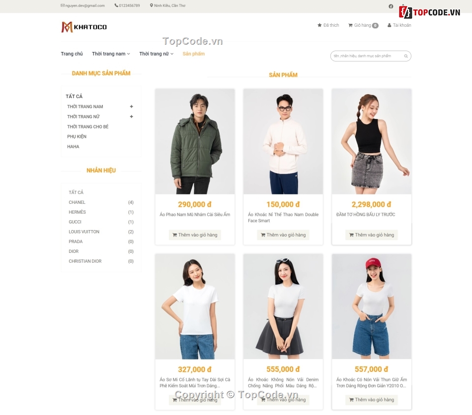 code bán áo quần,web bán quần áo,code web quần áo,source website quần áo,đồ án php