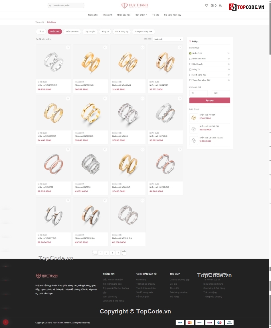 share code website bán vàng bạc đá quý,source code laravel bán nhẫn cưới,code web trang sức cao cấp chuẩn seo,share code web bán hàng laravel,source code website bán trang sức