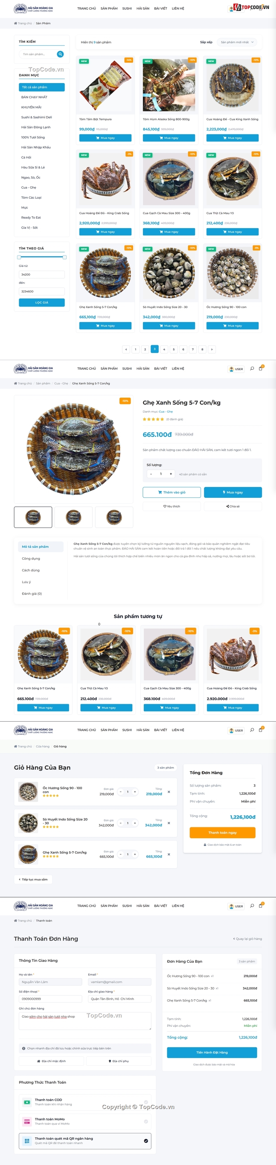web bán hải sản,website hải sản,website bán hải sản,Phần mềm  quản lý bán hàng,php mysql,Website quản lý bán hàng