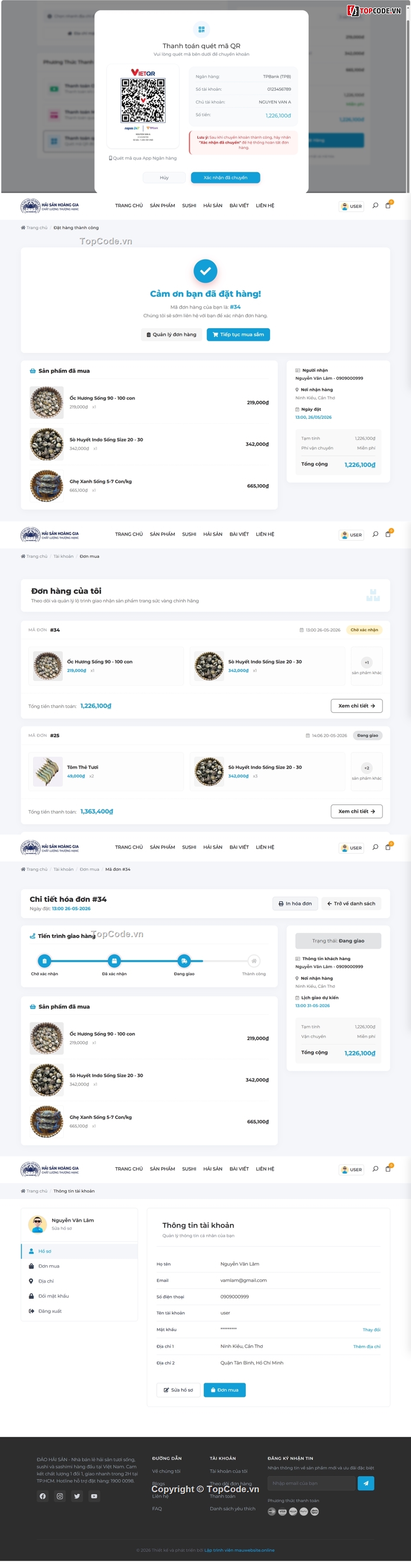 web bán hải sản,website hải sản,website bán hải sản,Phần mềm  quản lý bán hàng,php mysql,Website quản lý bán hàng