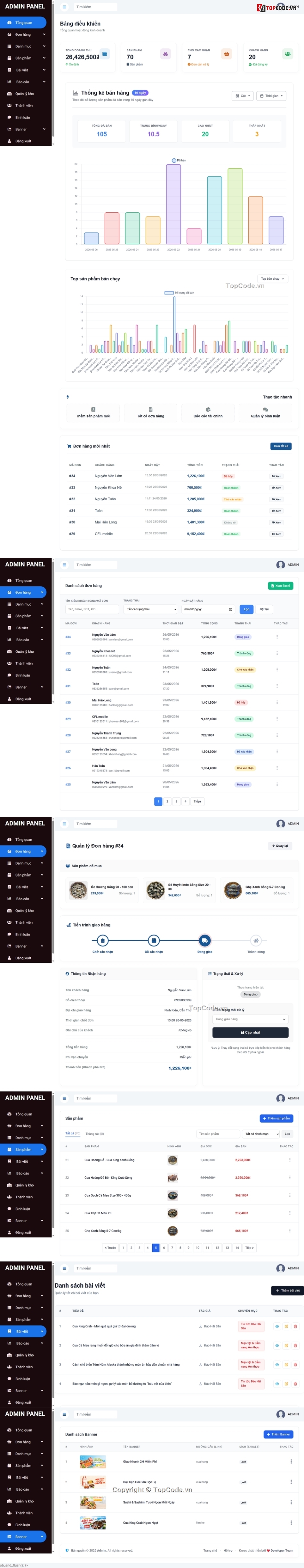 web bán hải sản,website hải sản,website bán hải sản,Phần mềm  quản lý bán hàng,php mysql,Website quản lý bán hàng