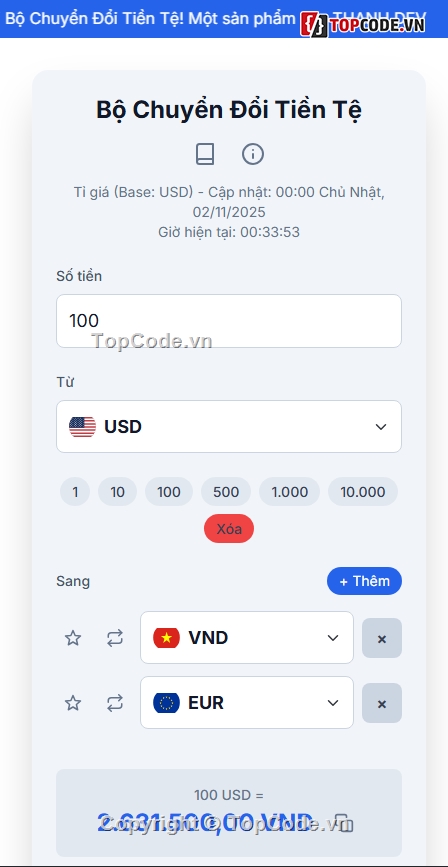 code chuyển đổi tiền tệ,source chuyển đổi tiền tệ,source code chuyển đổi tiền tệ