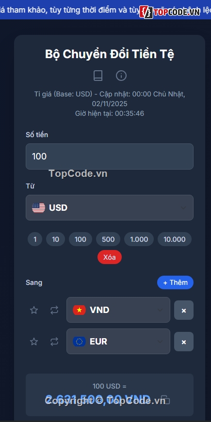 code chuyển đổi tiền tệ,source chuyển đổi tiền tệ,source code chuyển đổi tiền tệ