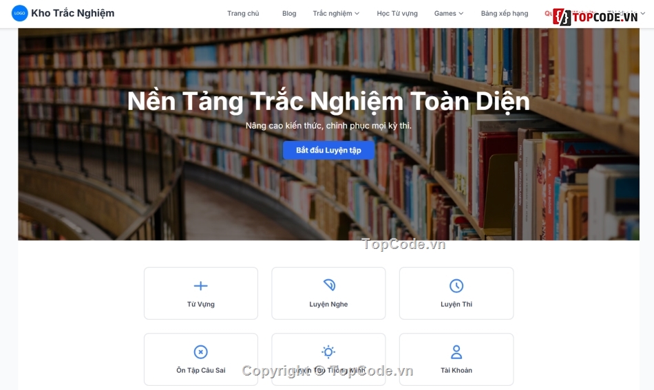 code web trắc nghiệm,website trắc nghiệm,web trắc nghiệm,souce trắc nghiệm