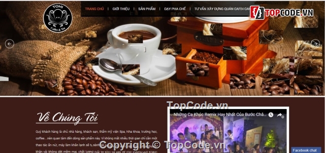 web bán cà phê,website bán cafe,Website bán cafe phong cách,website bán cafe PHP,Website bán cà phê đẹp