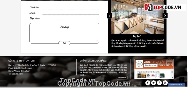 web bán cà phê,website bán cafe,Website bán cafe phong cách,website bán cafe PHP,Website bán cà phê đẹp