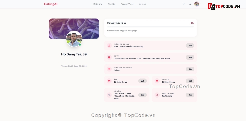 app hẹn hò ai,ứng dụng hẹn hò thông minh,fake account detection dating app,gọi video call hẹn hò,thanh toán vnpay app hẹn hò,LoveAI dating web ap