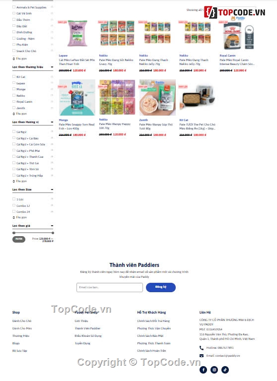 code shop chó mèo,website bán thức ăn chó mèo,thức ăn chó mèo,Sharecode Website Bán phụ kiện thú cưng cực đẹp,thú cưng,website thú cưng