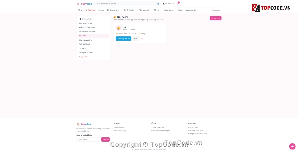php laravel,babyshop,Mẹ và Bé
