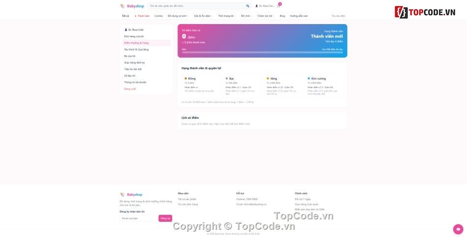 php laravel,babyshop,Mẹ và Bé