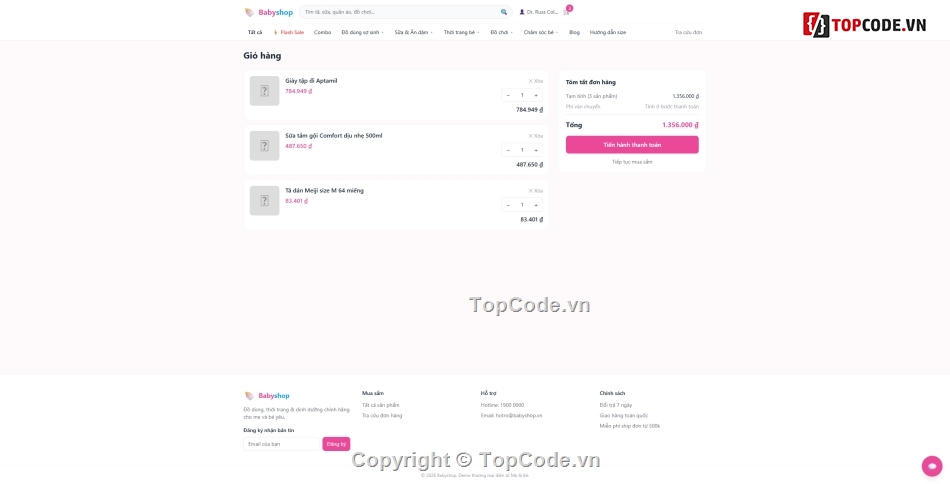 php laravel,babyshop,Mẹ và Bé