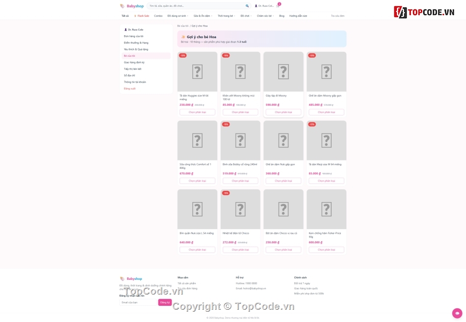 php laravel,babyshop,Mẹ và Bé