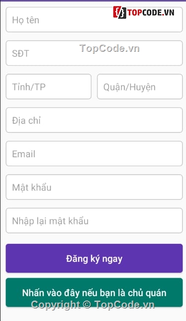android,java,firebase,app đặt đồ ăn,food delivery,app bán hàng