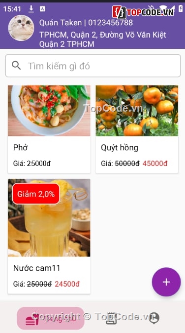 android,java,firebase,app đặt đồ ăn,food delivery,app bán hàng