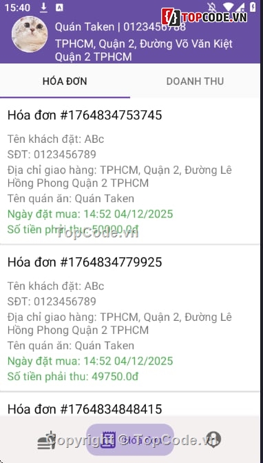 android,java,firebase,app đặt đồ ăn,food delivery,app bán hàng