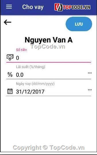 quản lý cho vay,Phần mềm quản lý,Quản lý cho vay,code quản lý vay vốn,code android phần mềm quản lý cho vay