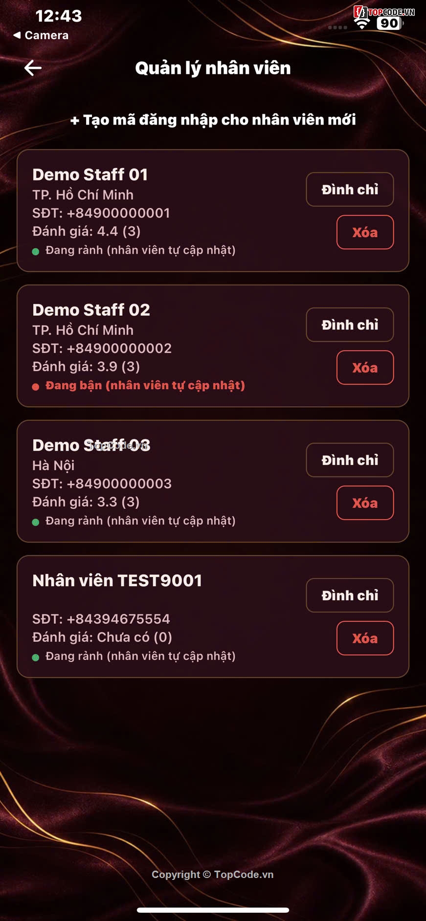 app đặt lịch,source code spa,app spa,quản lý spa,code app spa