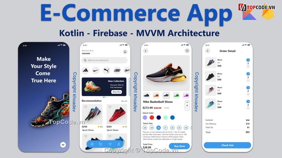 app Kotlin,app bán giày,code đồ án bán giày,source code android,shoes app,đồ án mobile app