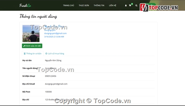 Web ẩm thực,Web bán thực phẩm sạch,Website bán thực phẩm,Web thực phẩm sạch,ASP.NET,Source code Website
