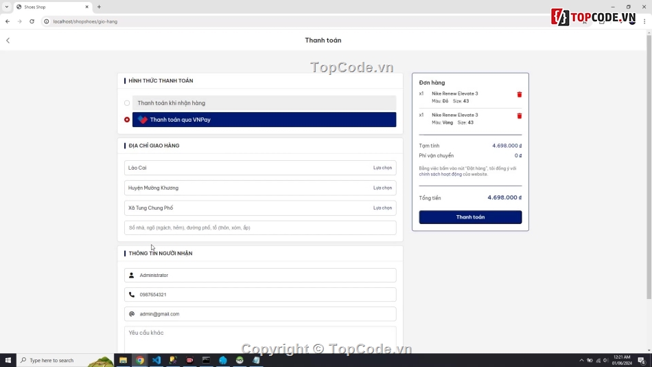 web thương mại điện tử,code đồ án web bán giày php vnpay,code đồ án web bán hàng mvc đẹp thanh toán online,đồ án web bán giày có admin quản lý sản phẩm