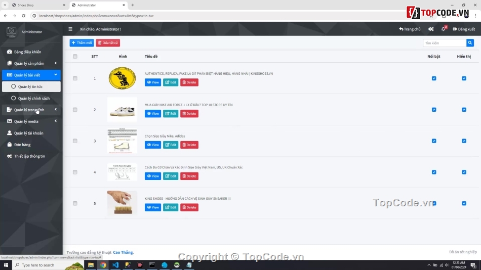 web thương mại điện tử,code đồ án web bán giày php vnpay,code đồ án web bán hàng mvc đẹp thanh toán online,đồ án web bán giày có admin quản lý sản phẩm
