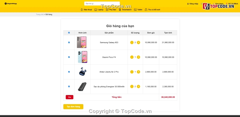 Web bán hàng,full code,bán hàng PHP,code bán hàng,Code đồ án,Code PHP Web base