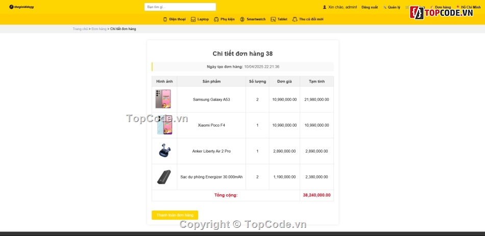 Web bán hàng,full code,bán hàng PHP,code bán hàng,Code đồ án,Code PHP Web base