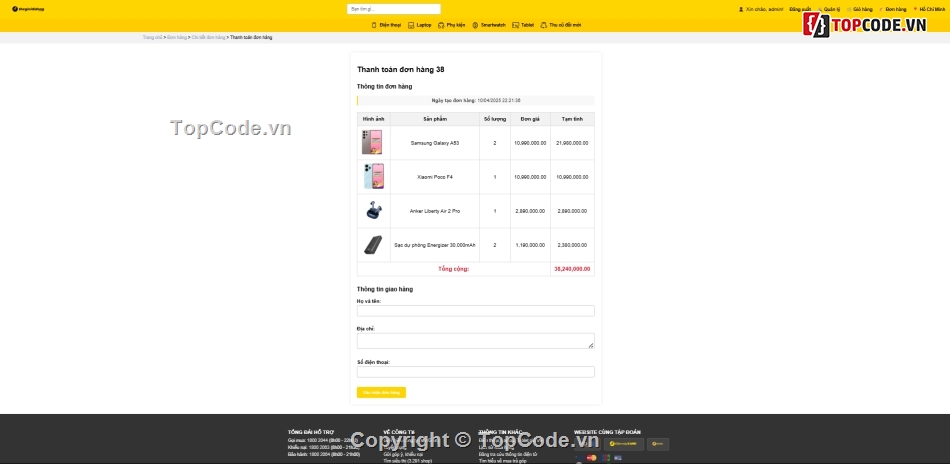 Web bán hàng,full code,bán hàng PHP,code bán hàng,Code đồ án,Code PHP Web base