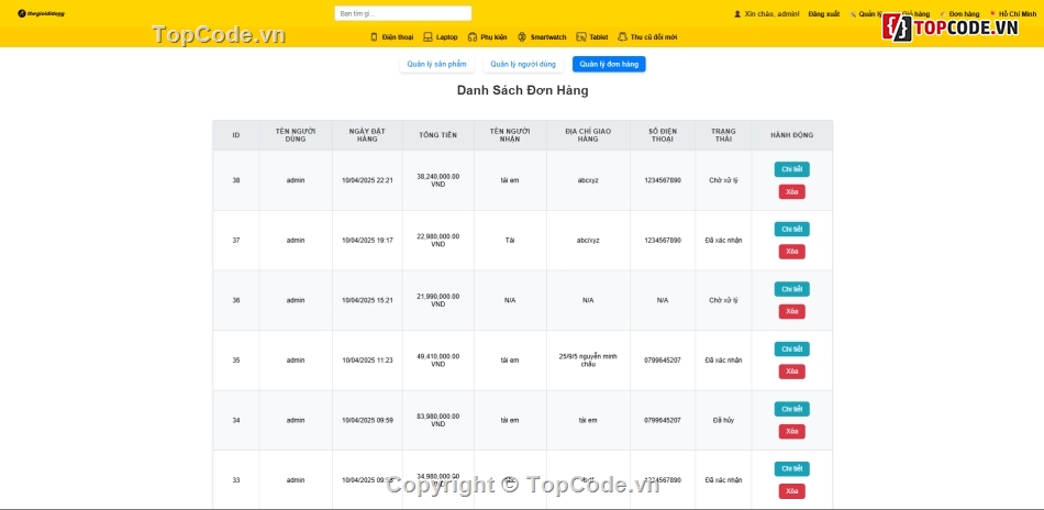 Web bán hàng,full code,bán hàng PHP,code bán hàng,Code đồ án,Code PHP Web base