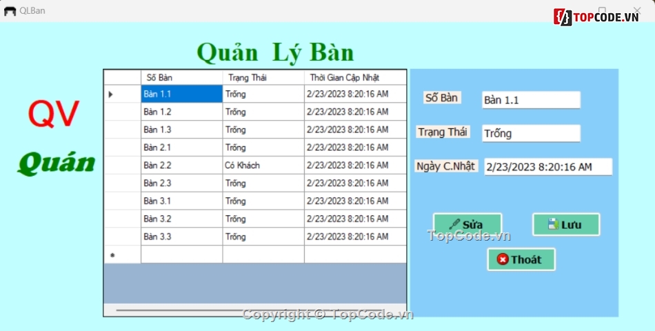 Code đồ án quản lý cafe,Code phần mềm quản lý,code C# Quản lý quán cafe,c# quản lý cafe,Code đồ án quản lý Coffee