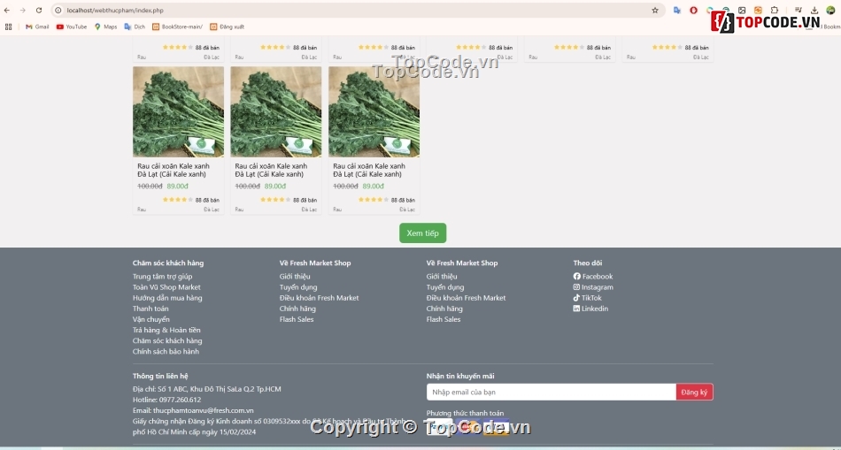 Web bán thực phẩm sạch,Website bán thực phẩm,Website thực phẩm sạch,thực phẩm sạch,web rau củ quả,code bán thực phẩm