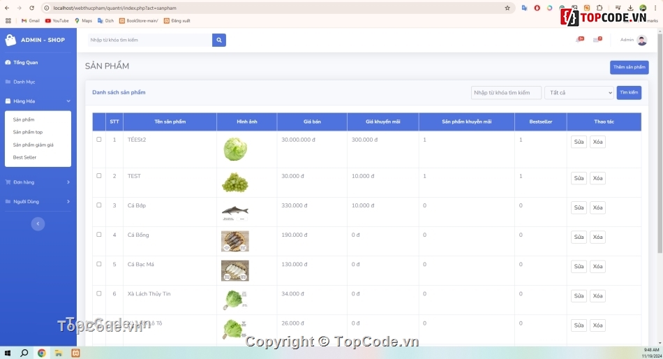 Web bán thực phẩm sạch,Website bán thực phẩm,Website thực phẩm sạch,thực phẩm sạch,web rau củ quả,code bán thực phẩm