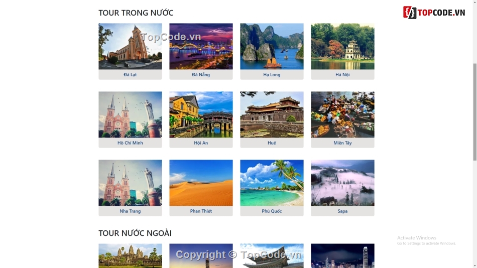 Tour du lịch,Code du lịch,Website du lịch