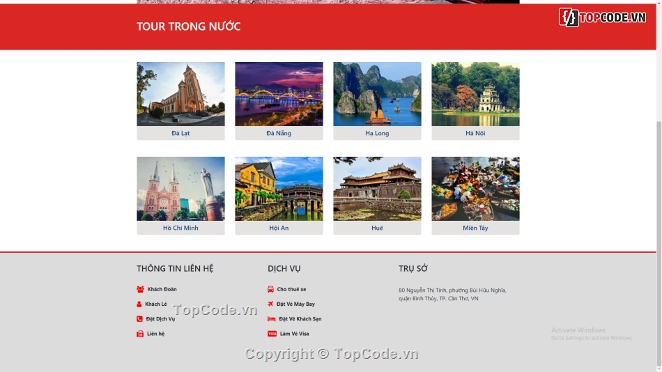 Tour du lịch,Code du lịch,Website du lịch