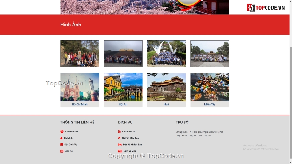 Tour du lịch,Code du lịch,Website du lịch