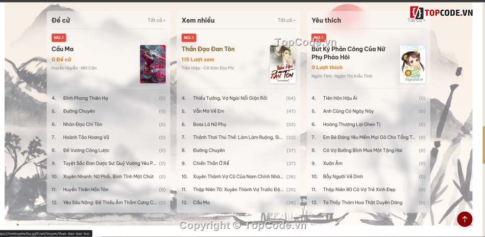 website đọc truyện,truyen chu,website truyện chữ,website truyện,Source website,code website laravel