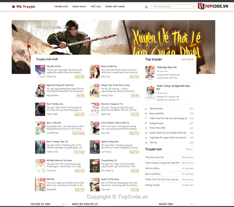 website đọc truyện,truyen chu,website truyện chữ,website truyện,Source website,code website laravel