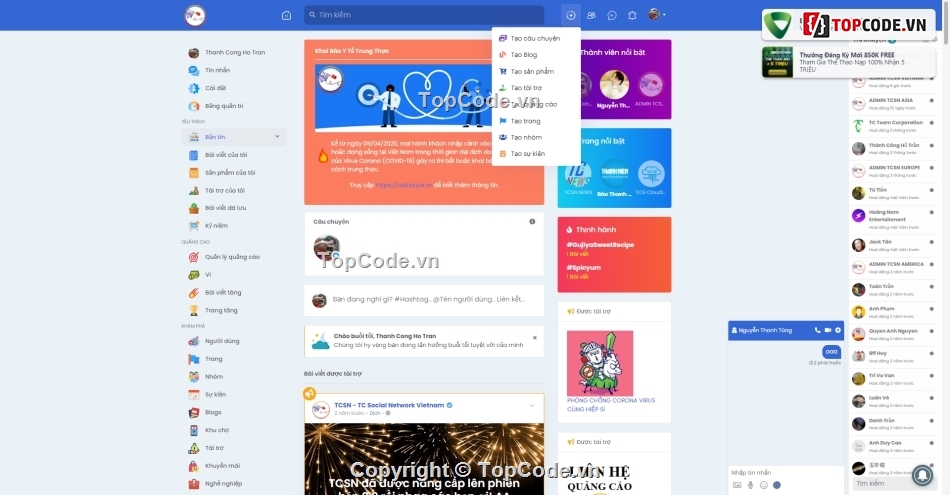 Source Code Mạng Xã Hội,Share Code Web Mạng Xã Hội,Source Code Mạng Xã Hội Giống Facebook,mã nguồn mạng xã hội,code web mạng xã hội,sngine