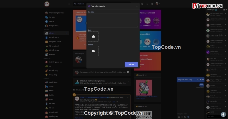 Source Code Mạng Xã Hội,Share Code Web Mạng Xã Hội,Source Code Mạng Xã Hội Giống Facebook,mã nguồn mạng xã hội,code web mạng xã hội,sngine