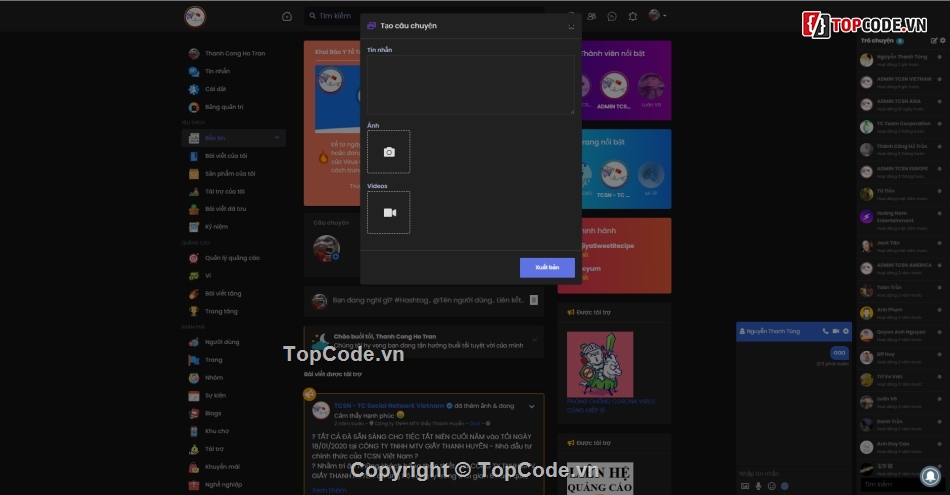 Source Code Mạng Xã Hội,Share Code Web Mạng Xã Hội,Mã Nguồn Mạng Xã Hội,Code Web Mạng Xã Hội