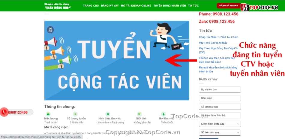 Code web vay tiền,code dịch vụ vay tiền,code web affiliate,Share code mẫu web vay tiền