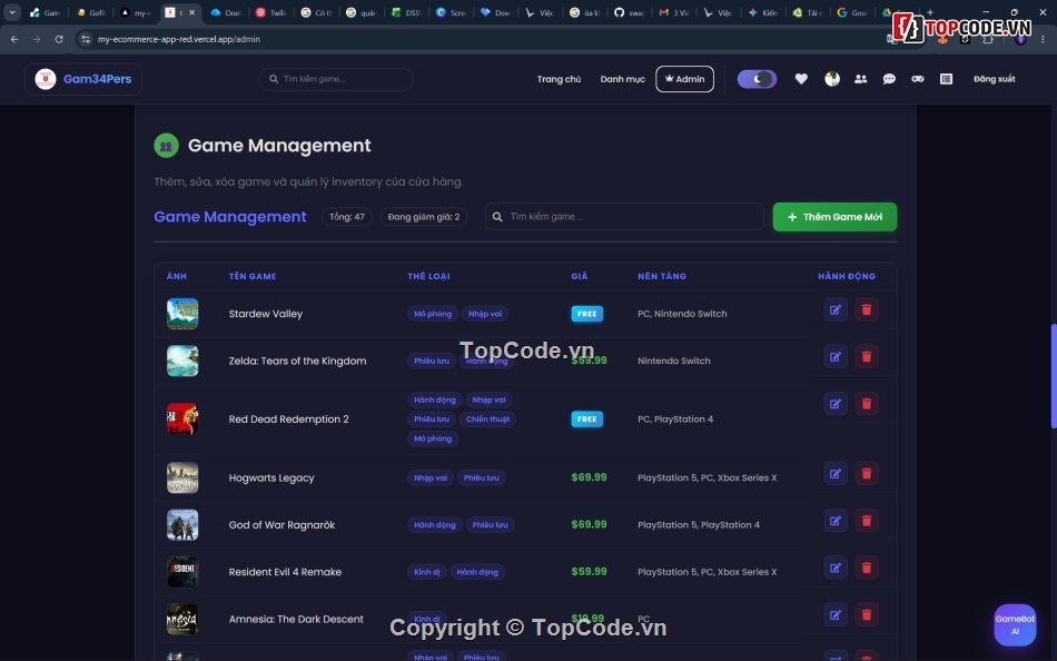 website thương mại điện tử,code website bán hàng,đồ án tốt nghiệp mern stack,source code bán game,thanh toán stripe,chat realtime socketio