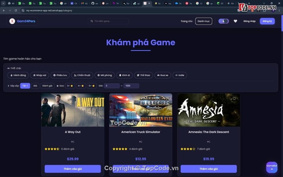 website thương mại điện tử,code website bán hàng,đồ án tốt nghiệp mern stack,source code bán game,thanh toán stripe,chat realtime socketio
