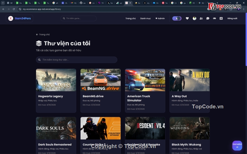 website thương mại điện tử,code website bán hàng,đồ án tốt nghiệp mern stack,source code bán game,thanh toán stripe,chat realtime socketio