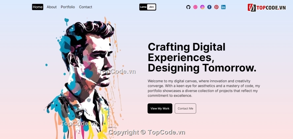 Template,portfolio,Source code Website,htmlcss,code,Code free