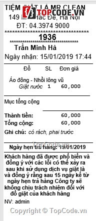 Phần mềm quản lý giặt là,source code quản lý giặt là,quản lý giặt là,demo quản lý giặt đồ