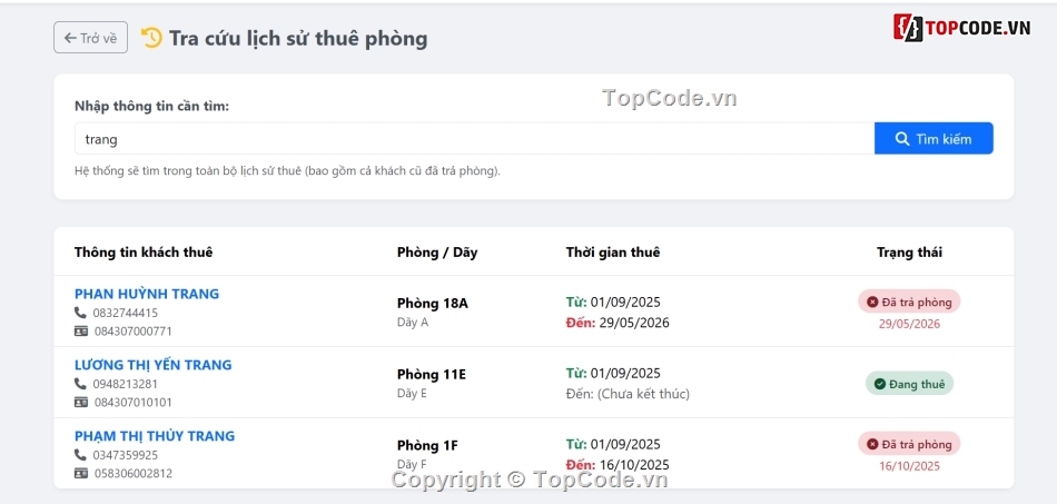 Quản lý nhà trọ,code phần mềm,code phần mềm quản lý