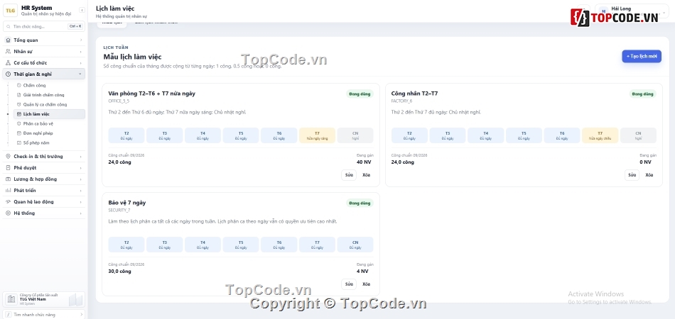 phần mềm quản lý nhân sự,HRM,PHP MySQL,chấm công,tính lương,payroll
